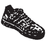 सेतो र कालो रङगको जुत्ता